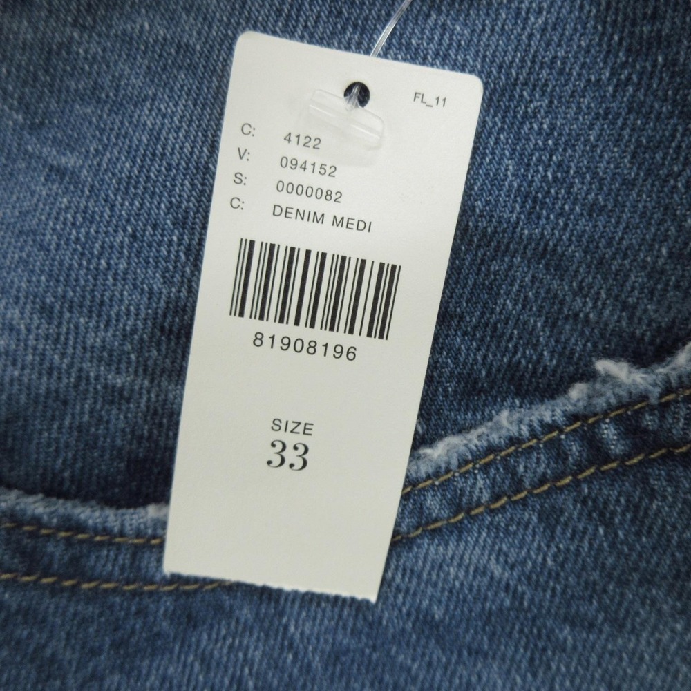 Frame Jeans Womens 33 Blue Le High N Tight Crop Mini Boot High Rise Raw Hem New - Picture 4 of 16